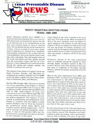 Texas Preventable Disease News, Volume 51, Number 5, March 9, 1991