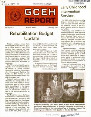 GCEH Report, Volume 3, Number 1, February 1982