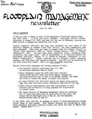Floodplain Management Newsletter, Volume 84, Number 6, June 1984