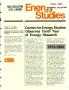 Journal/Magazine/Newsletter: Energy Studies, Volume 9, Number 3, January/February 1984