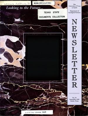 Primary view of object titled 'University of Texas at Austin Department of Geological Sciences Newsletter, Number 39, September 1989'.