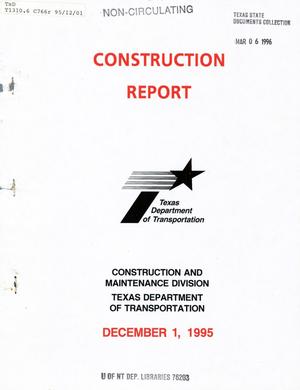 Texas Construction Report: December 1995