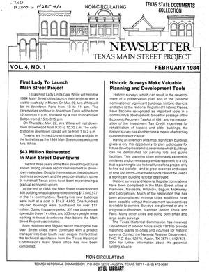 Texas Main Street Project Newsletter, Volume 4, Number 1, February 1984