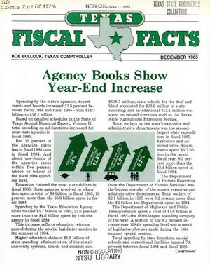 Texas Fiscal Facts: December 1985
