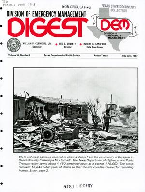 Primary view of object titled 'Division of Emergency Management Digest, Volume 33, Number 3, May-June 1987'.