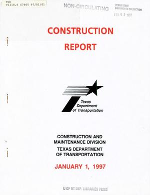 Primary view of object titled 'Texas Construction Report: January 1997'.