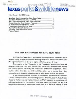 Primary view of object titled 'Texas Parks & Wildlife News, January 29, 1993'.