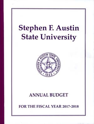 Primary view of object titled 'Stephen F. Austin State University Operating Budget: 2018'.