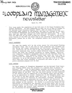 Floodplain Management Newsletter, Volume 84, Number 3, March 1984