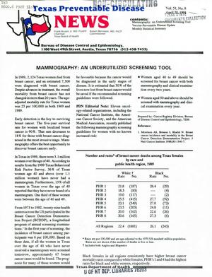 Texas Preventable Disease News, Volume 51, Number 8, April 20, 1991