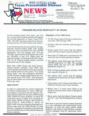 Texas Preventable Disease News, Volume 51, Number 22, November 2, 1991