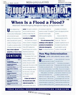 Primary view of object titled 'Floodplain Management Newsletter, Volume 14, Number 50, Winter 1995/1996'.