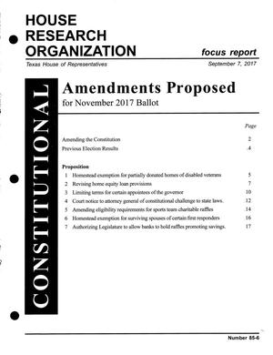 Primary view of object titled 'Focus Report, Volume 85, Number 6, September 2017'.
