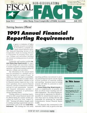Texas Fiscal Facts, Number 91-3, July 1991