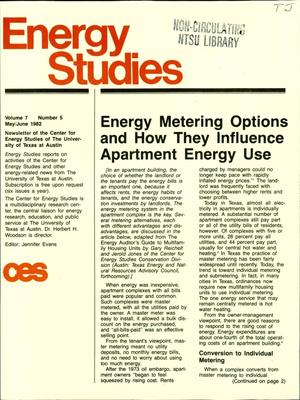 Energy Studies, Volume 7, Number 5, May/June 1982
