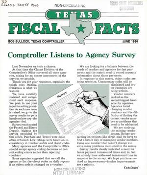 Texas Fiscal Facts: June 1986