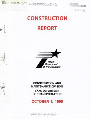 Texas Construction Report: October 1996