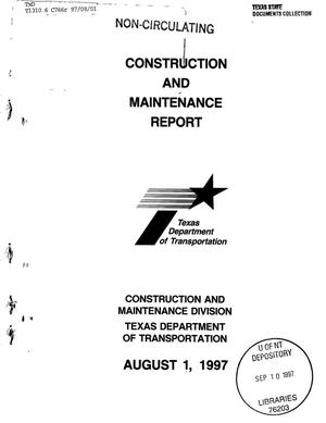 Texas Construction and Maintenance Report: August 1997