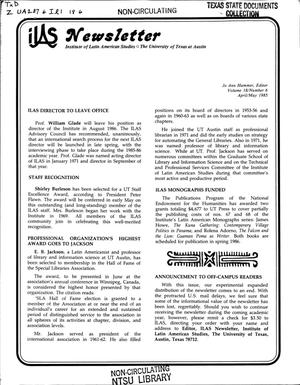 ILAS Newsletter, Volume 18, Number 6, April/May 1985