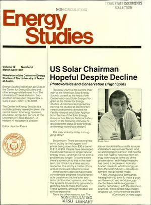 Energy Studies, Volume 12, Number 4, March/April 1987