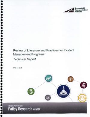 Review of Literature and Practices for Incident Management Programs Technical Report