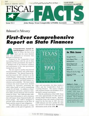 Primary view of object titled 'Texas Fiscal Facts, Number 91-1, March 1991'.