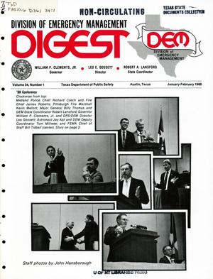 Primary view of object titled 'Division of Emergency Management Digest, Volume 34, Number 1, January-February 1988'.