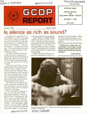 GCDP Report, Volume 85, Number 8, August 1985