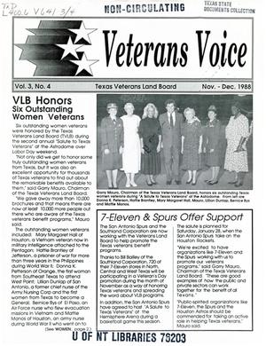 Veteran's Voice, Volume 3, Number 4, November/December 1988