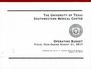 Primary view of object titled 'University of Texas Southwestern Medical Center Operating Budget: 2017'.