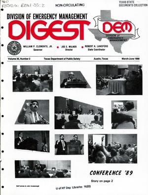 Division of Emergency Management Digest, Volume 35, Number 2, March-June 1989