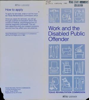 Work and the Disabled Public Offender