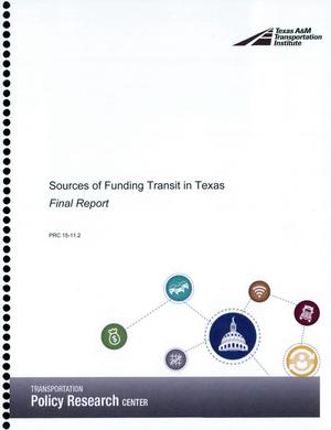 Sources of Funding Transit in Texas: Final Report