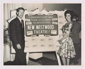 [Stephen Boyd and Beverly Adams at grand opening of Westwood Theatre]