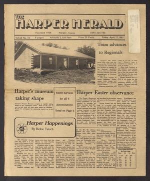 The Harper Herald (Harper, Tex.), Vol. 63, No. 16, Ed. 1 Friday, April 17, 1987