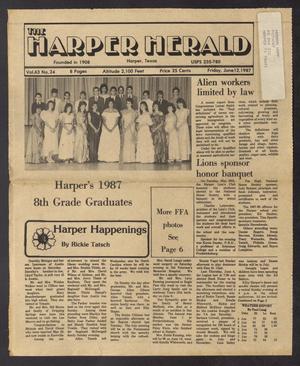 The Harper Herald (Harper, Tex.), Vol. 63, No. 24, Ed. 1 Friday, June 12, 1987