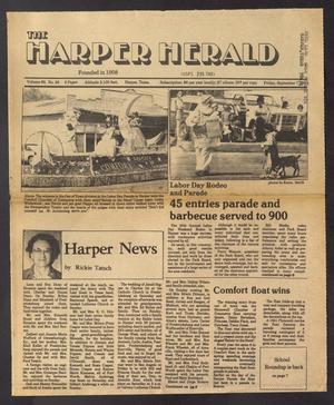 The Harper Herald (Harper, Tex.), Vol. 69, No. 36, Ed. 1 Friday, September 7, 1984