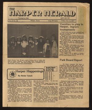 The Harper Herald (Harper, Tex.), Vol. 63, No. 48, Ed. 1 Friday, December 4, 1987