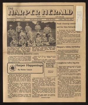 The Harper Herald (Harper, Tex.), Vol. 63, No. 38, Ed. 1 Friday, September 25, 1987