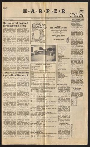 Primary view of object titled 'The Harper Citizen (Harper, Tex.), Vol. 1, No. 22, Ed. 1 Friday, December 25, 1992'.
