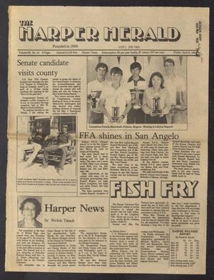 Primary view of object titled 'The Harper Herald (Harper, Tex.), Vol. 69, No. 14, Ed. 1 Friday, April 6, 1984'.