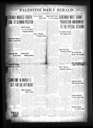 Palestine Daily Herald (Palestine, Tex), Vol. 16, No. 257, Ed. 1 Wednesday, February 13, 1918