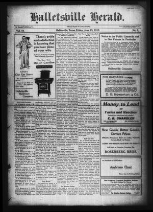 Halletsville Herald. (Hallettsville, Tex.), Vol. 44, No. 7, Ed. 1 Friday, June 25, 1915