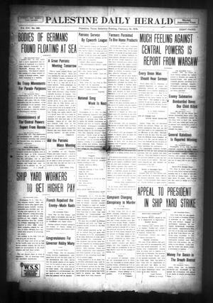 Palestine Daily Herald (Palestine, Tex), Vol. 16, No. 260, Ed. 1 Saturday, February 16, 1918