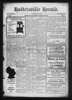 Halletsville Herald. (Hallettsville, Tex.), Vol. 44, No. 27, Ed. 1 Friday, November 12, 1915