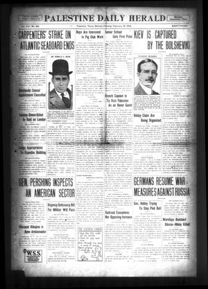 Palestine Daily Herald (Palestine, Tex), Vol. 16, No. 261, Ed. 1 Monday, February 18, 1918