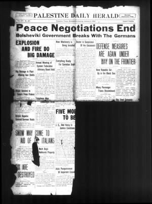 Palestine Daily Herald (Palestine, Tex), Vol. 16, No. 221, Ed. 1 Wednesday, January 2, 1918