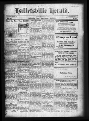Halletsville Herald. (Hallettsville, Tex.), Vol. 43, No. 37, Ed. 1 Friday, January 22, 1915