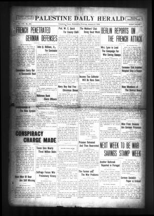 Palestine Daily Herald (Palestine, Tex), Vol. 16, No. 233, Ed. 1 Wednesday, January 9, 1918