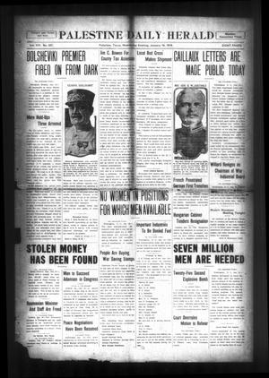 Palestine Daily Herald (Palestine, Tex), Vol. 16, No. 227, Ed. 1 Wednesday, January 16, 1918